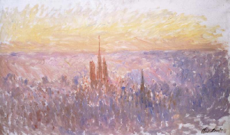 Claude Monet View of Rouen Germany oil painting art